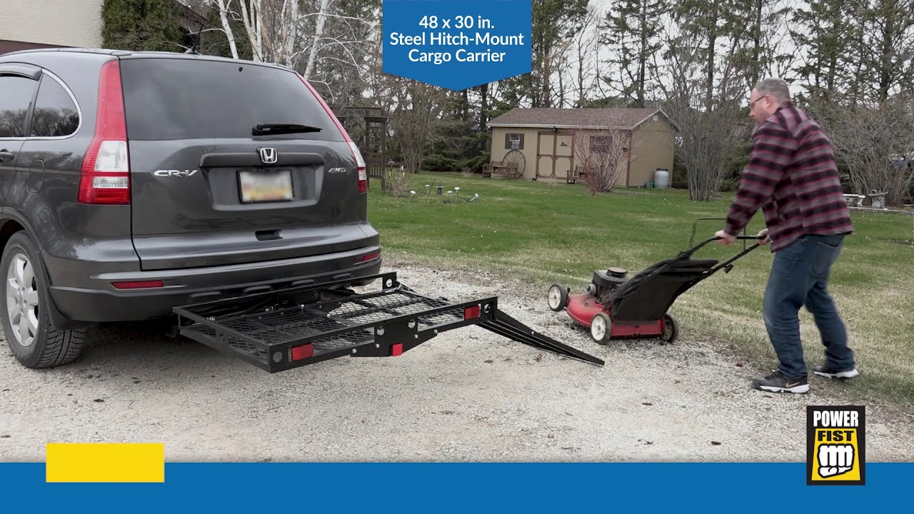 48 x 30 in. 500 lb Steel Hitch-Mount Cargo Carrier - 8304974