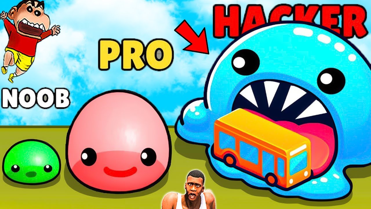 SHINCHAN NOOB vs PRO vs HACKER in SLIME SWEEP with FRANKLIN & CHOP | DREAM SQUAD