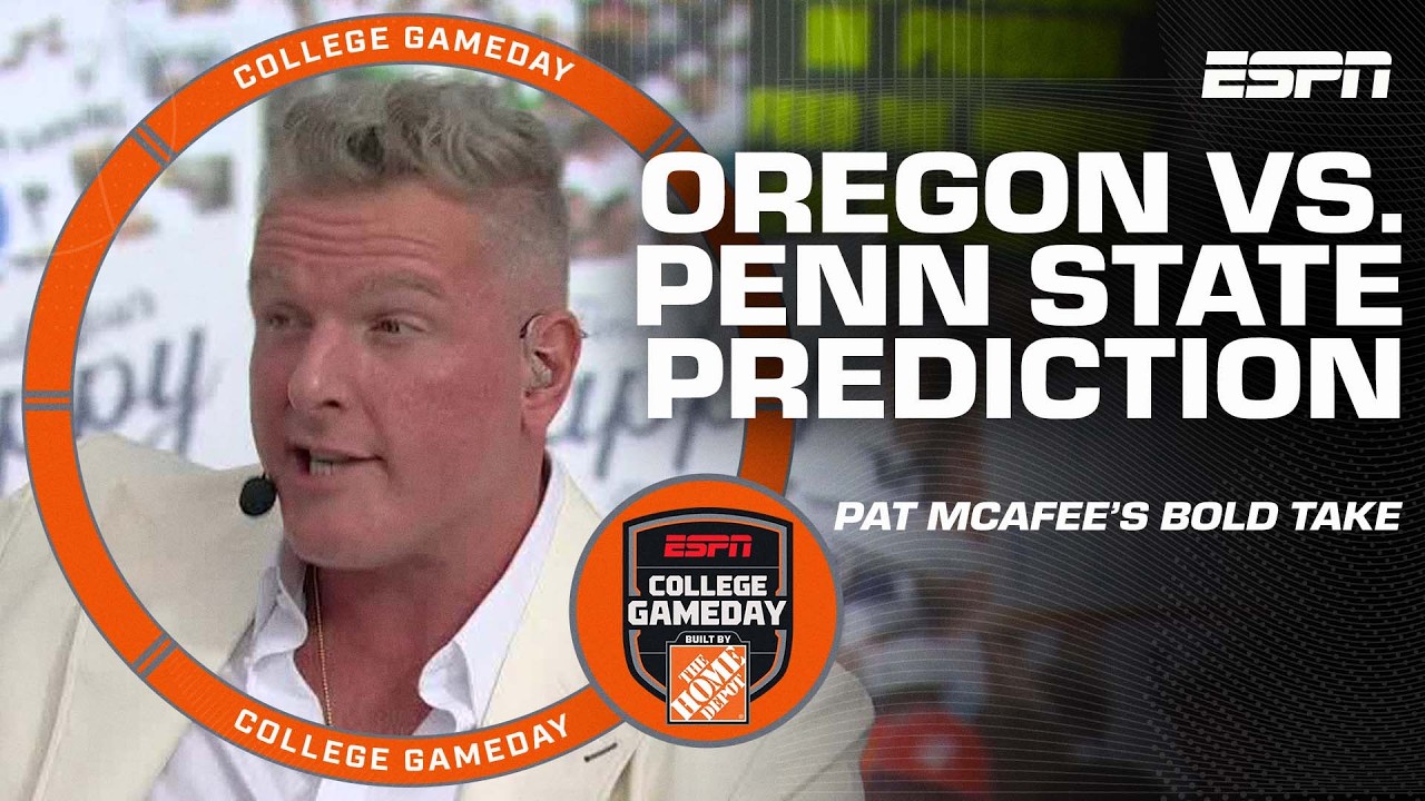 Pat McAfee’s BOLD Oregon vs. Penn State prediction 👀 + James Franklin joins! | College GameDay
