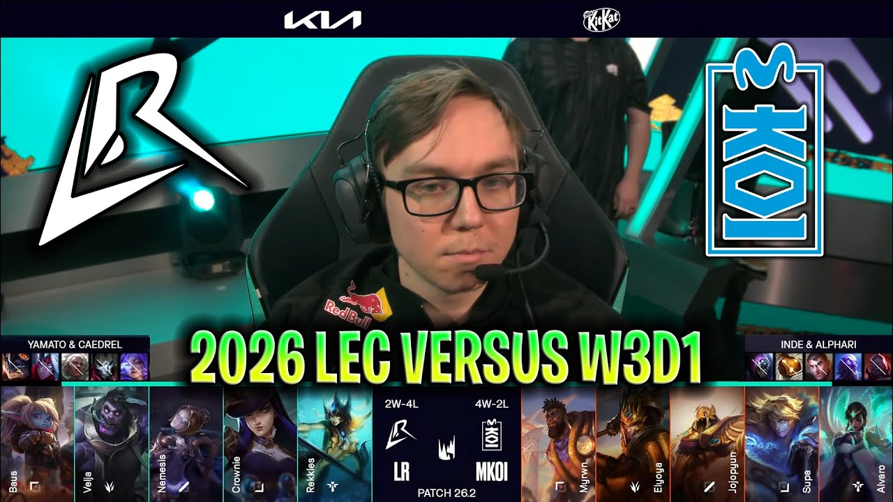 LR против MKOI LEC 2026 ПРОТИВ W3D1 | ЛОС РАТОНЕС против MOVISTAR KOI LEC 2026 ПРОТИВ W3D1