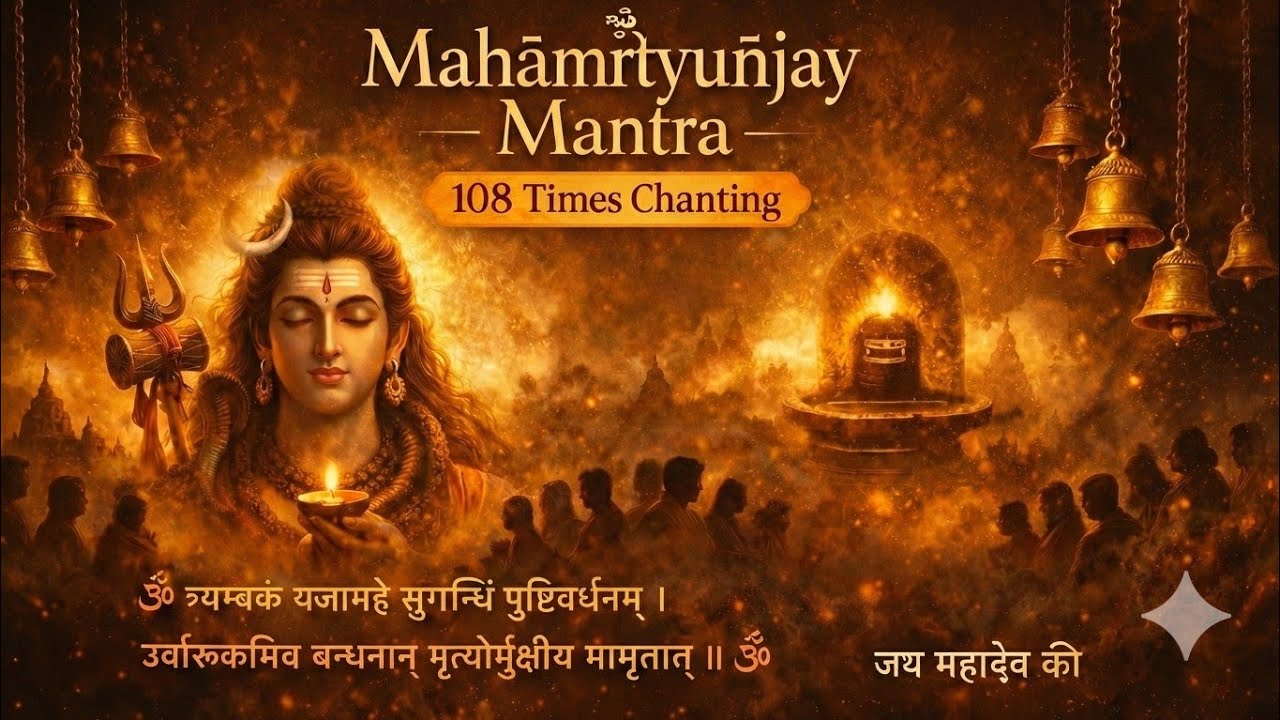 महामृत्युंजय मंत्र 108 बार | शक्तिशाली शिव मंत्र | रोग, भय और संकट से रक्षा | Om Tryambakam Jaap