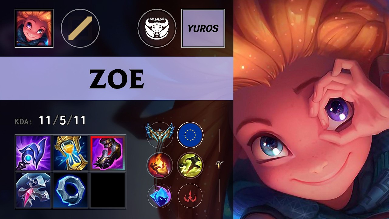 (DIA Yuros) Zoe Mid vs Akali (SLY Jool) - EUW Challenger Patch 26.19