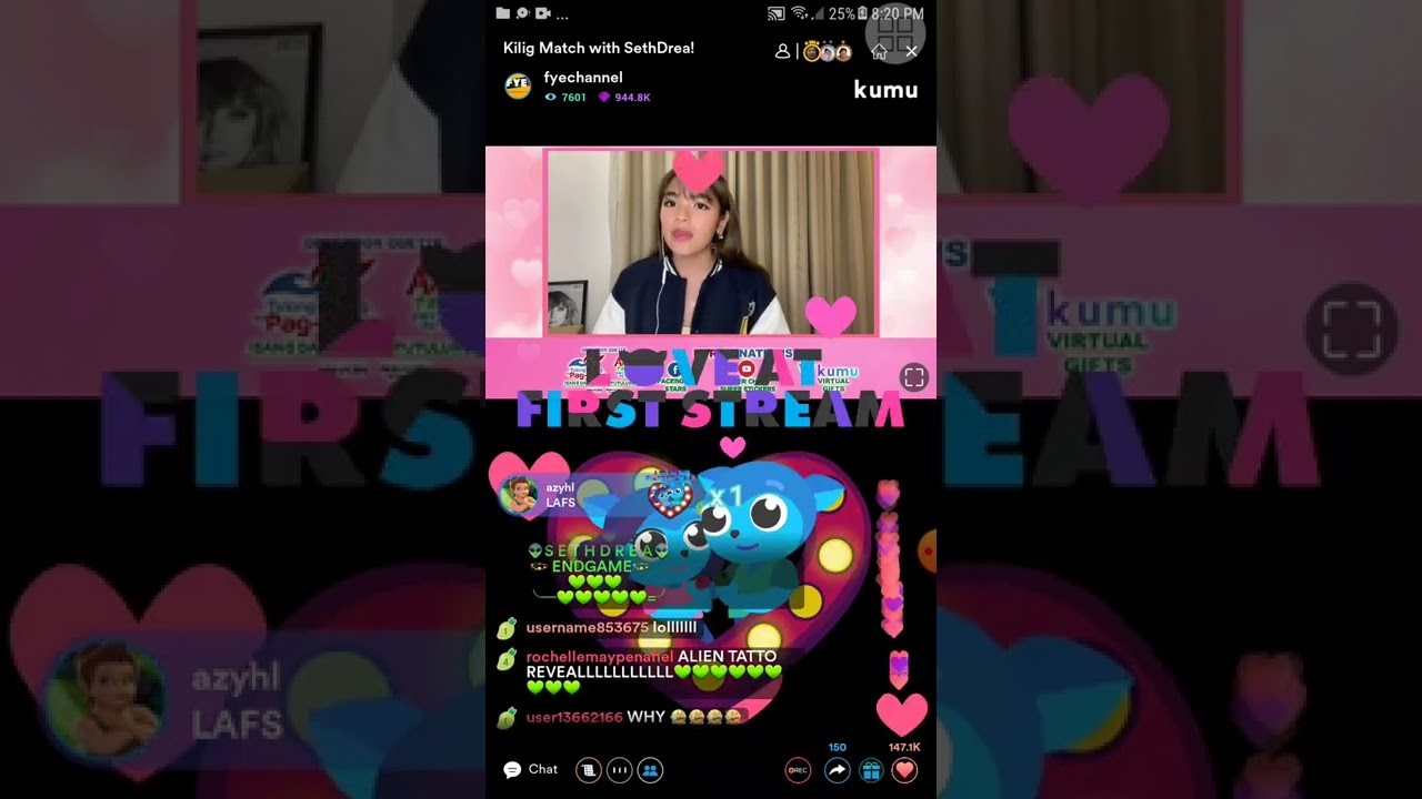 SethDrea live in kumu kilig moments😍❤