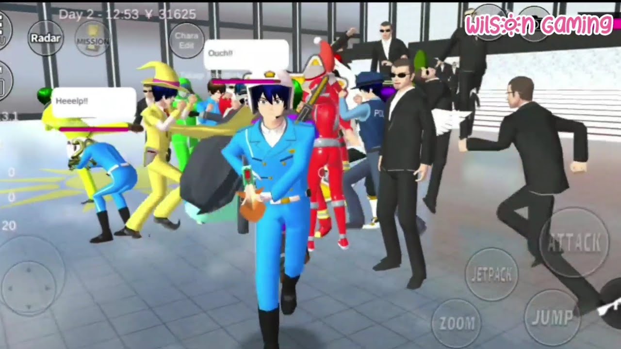 Polisi Takagi Bawa Pasukan Superhero vs Yakuza 🤣😂 | Sakura School Simulator | Game Wilson Gaming