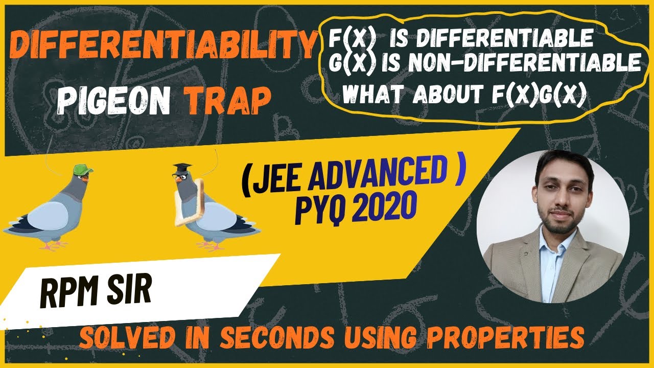 DIFFERENTIABILITY TRAP||Differentiability of f(x)g(x)||JEE Advanced PYQ 2020||f(x)=x^3-x^2+(x-1)sinx