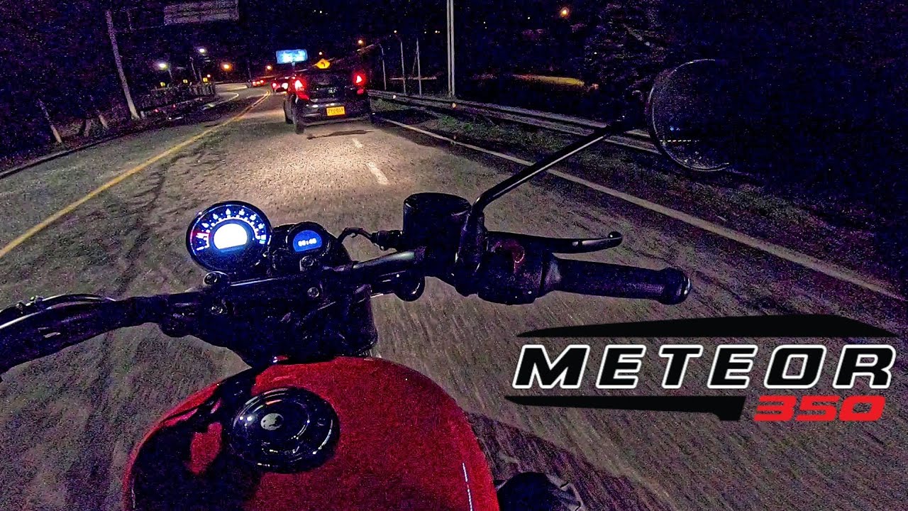 Royal Enfield METEOR 350 Prueba de Noche | Solo Sonido | Iluminacion | Medina Motors