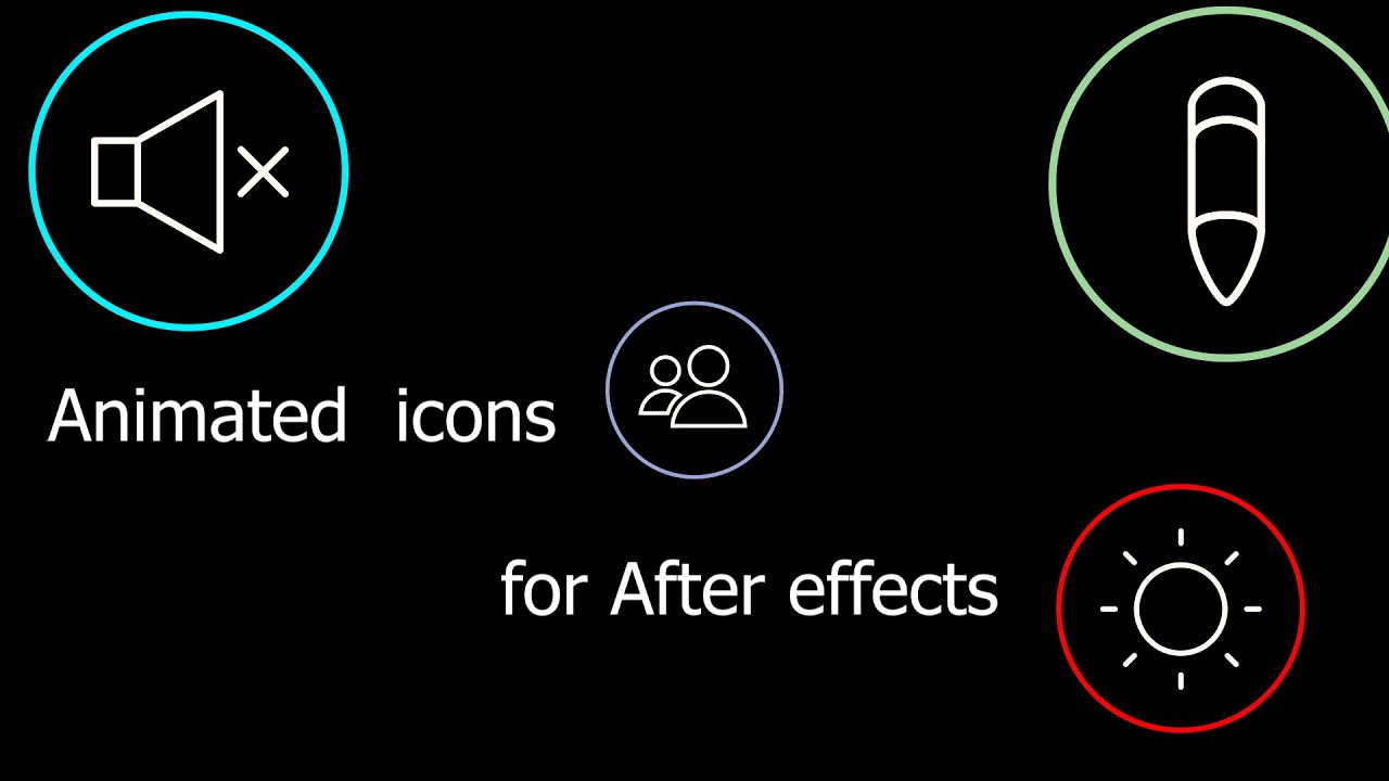 Free animated icons pack for After Affects , totally for free .