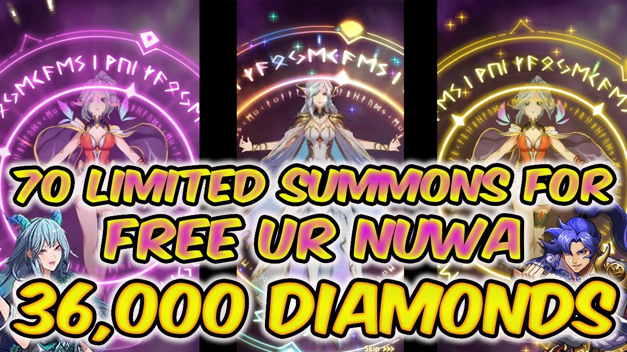 Mythic Heroes | Summoning for Hela | 36k Diamonds to Complete 200 Summons for the free UR Hero Nuwa