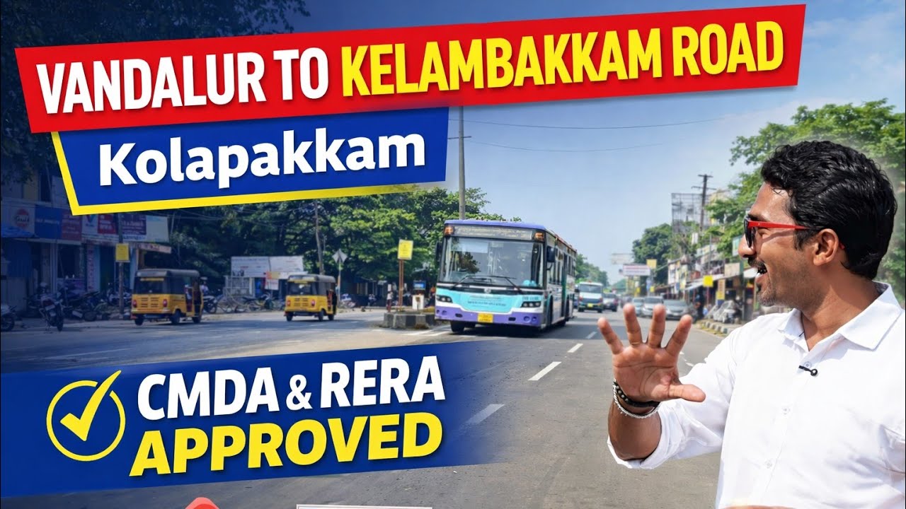 Vandalur to kelambakkam Road In kolapakkam (@staarhomesprabhuofficial )|6382881866| #tvs #vandalur 