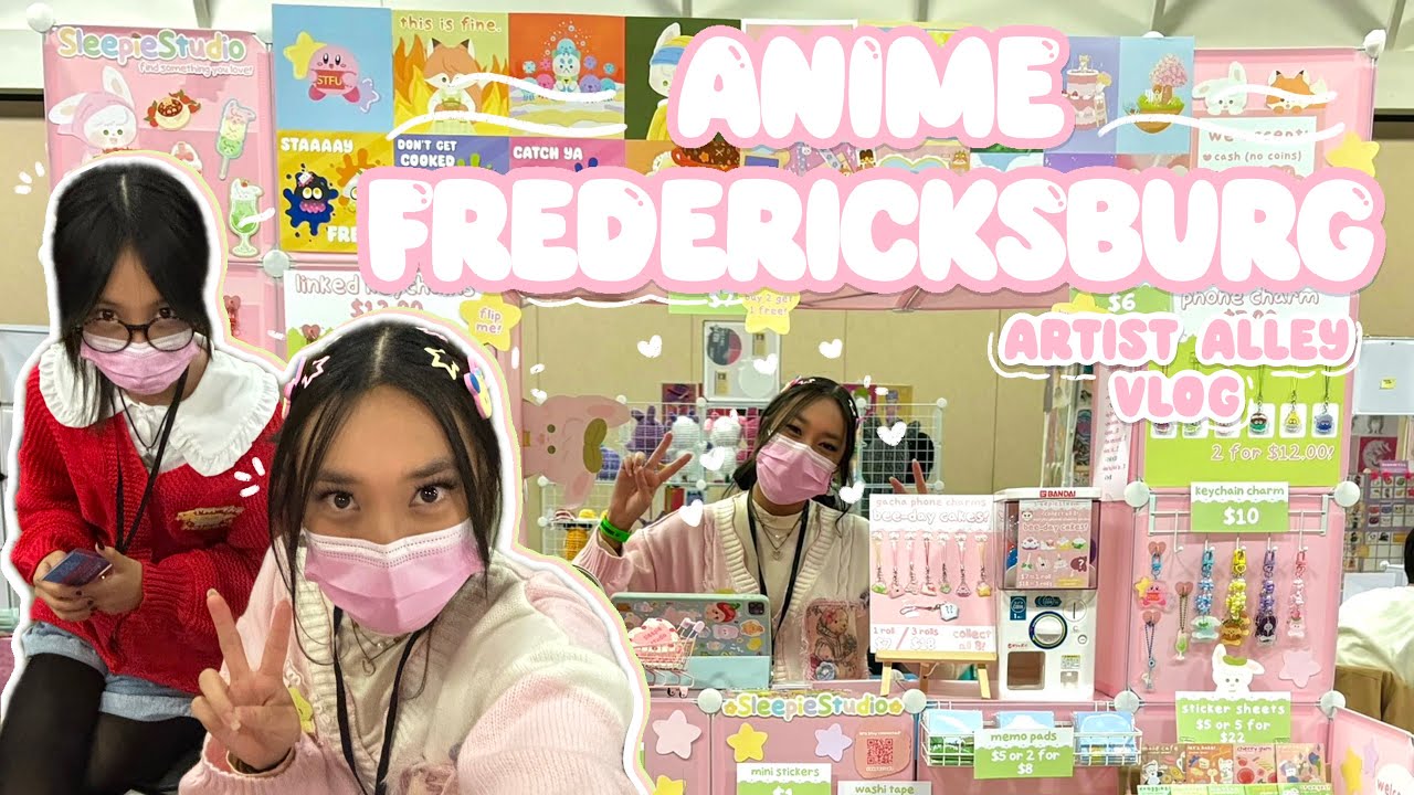 artist alley vlog🎨| anime fredericksburg | con prep, $$$, my thoughts✨~