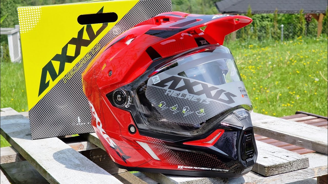 Распаковка шлема Adventure AXXIS WOLF DS VAPOUR D1 Red