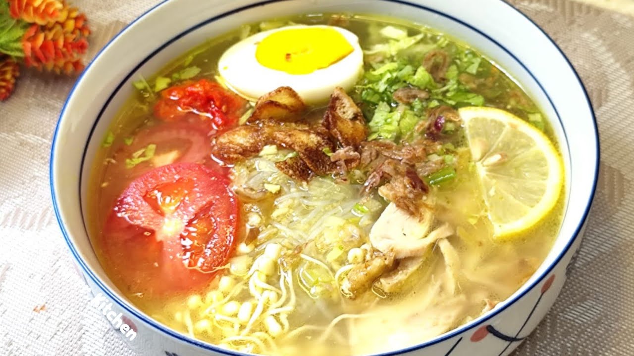 RESEP SOTO AYAM KHAS JAWA TIMUR YANG ENAK KUAH NYA GURIH SEGAR BIKIN NAGIH. 