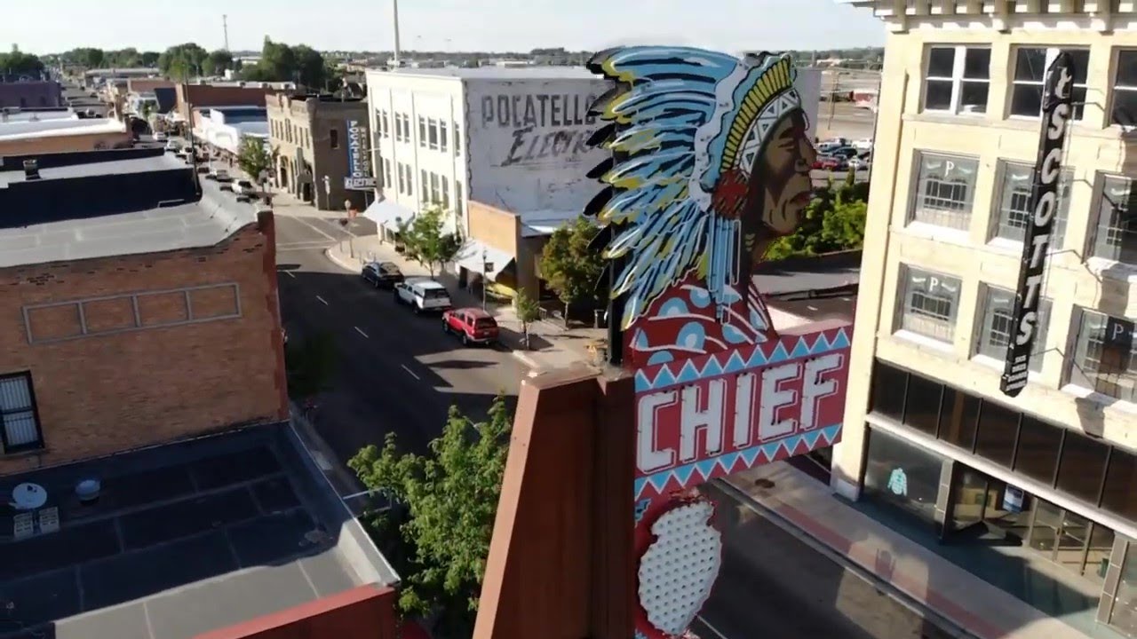 Old Town Pocatello Idaho Drone footage