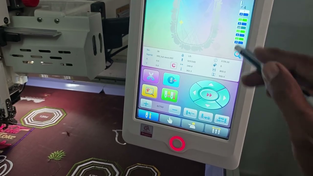 Dahao A15 training in srikakulam Computer embroidery machine training demo