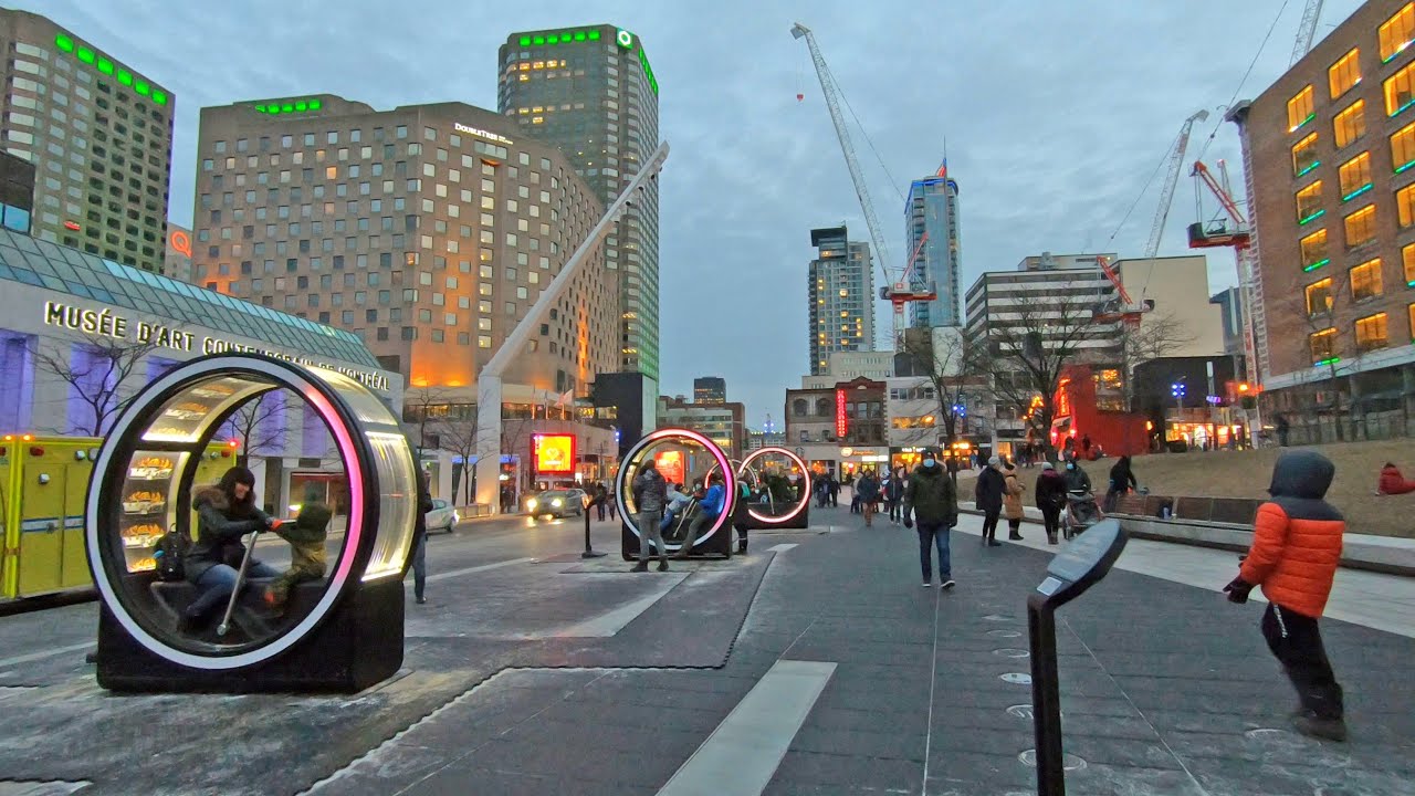 Downtown Montreal (Winter Decorations at Place des Arts, Quartier des Spectacles) #montrealwinter