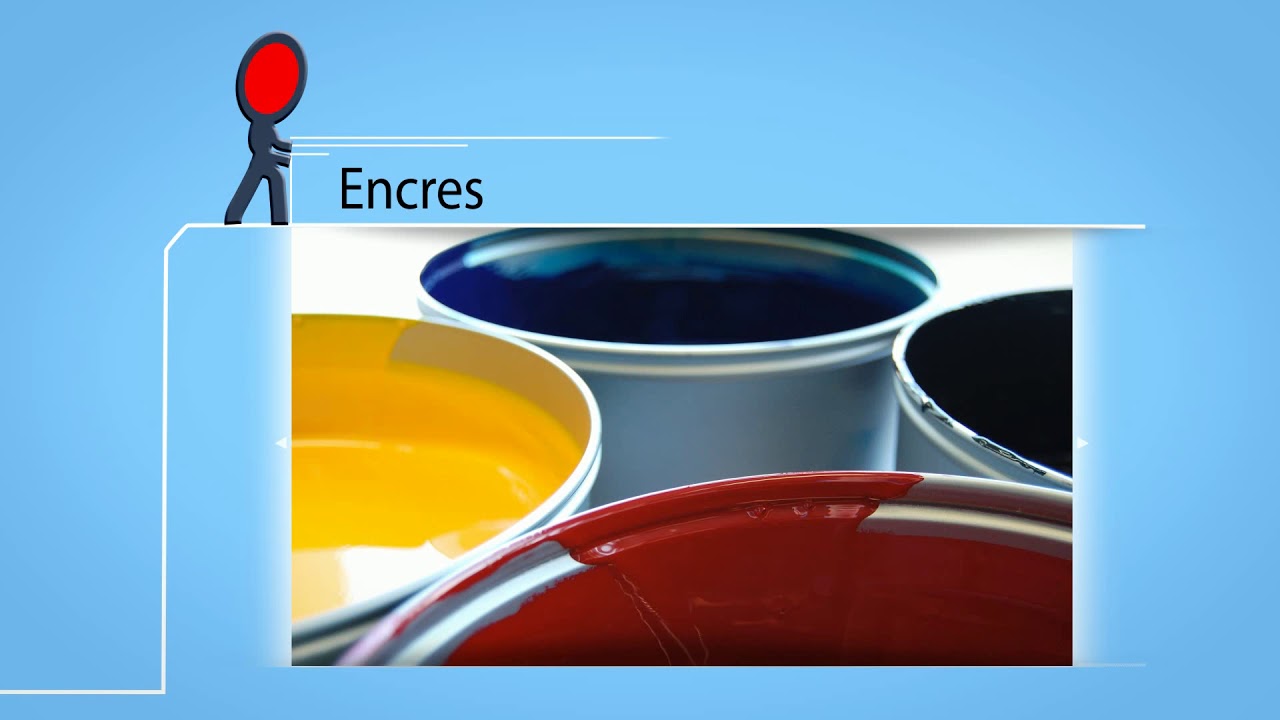 Chimigold. Encres d'imprimerie, solvant et colles