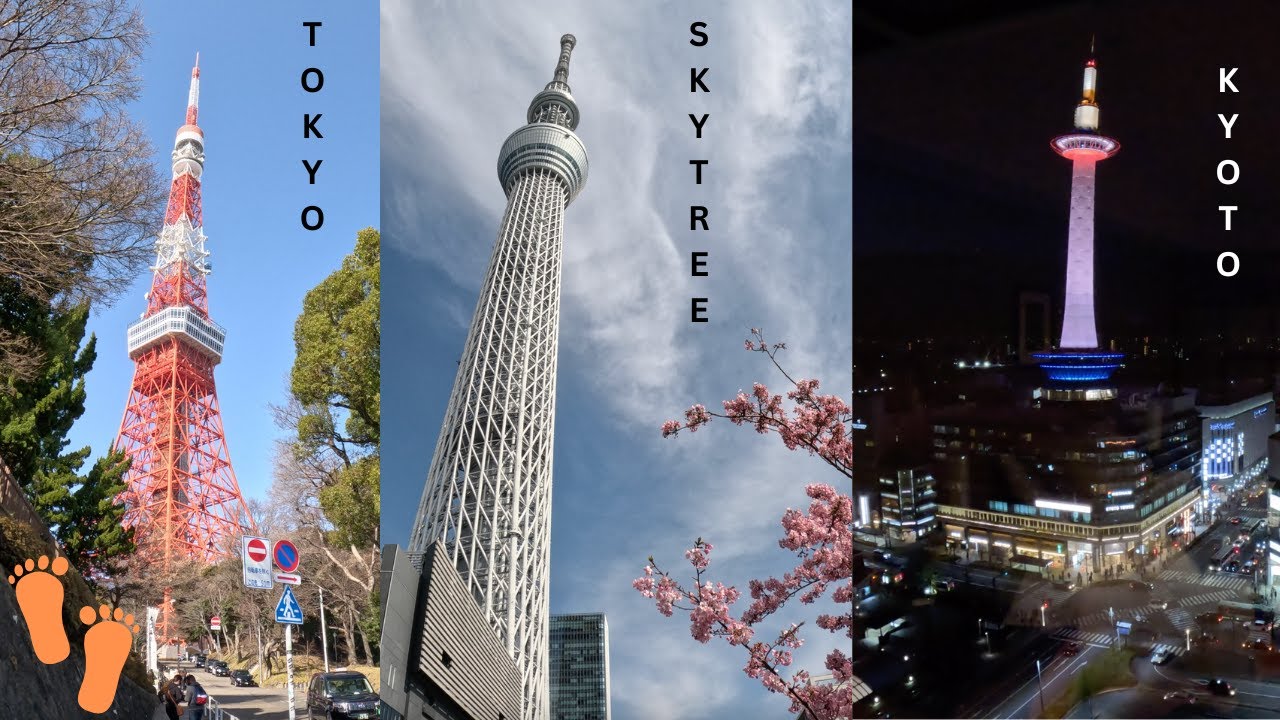 Best Views in Japan! Explore Tokyo Tower, Skytree Tower, and Kyoto Tower