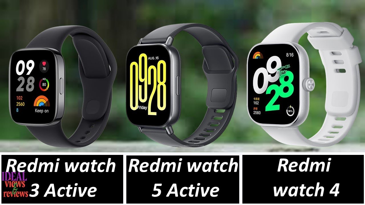 xiaomi redmi watch 3 Active vs Redmi watch 5 Active vs Redmi watch 4