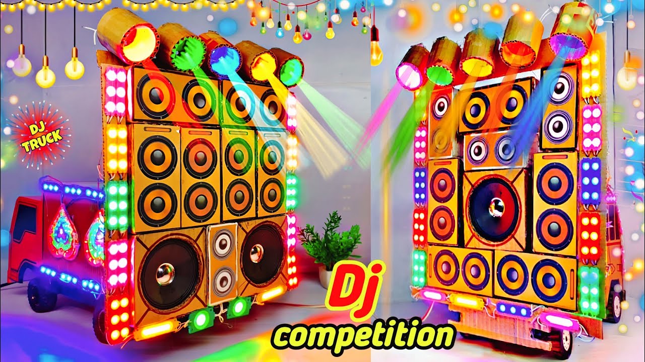 Diy mini DJ setup truck loading at-home || mini DJ and sharpy light making video || mini DJ setup ||