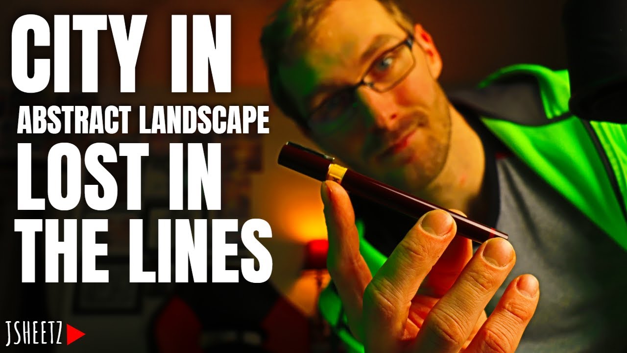 Lost In The Lines - City In Abstract Landscape | Drawing With JSheetz