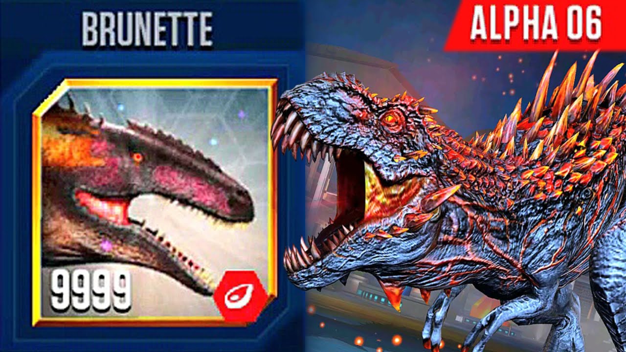 UPGRADE BRUNETTE LEVEL TO FIGHT ALPHA 06 | JURASSIC WORL THE GAME