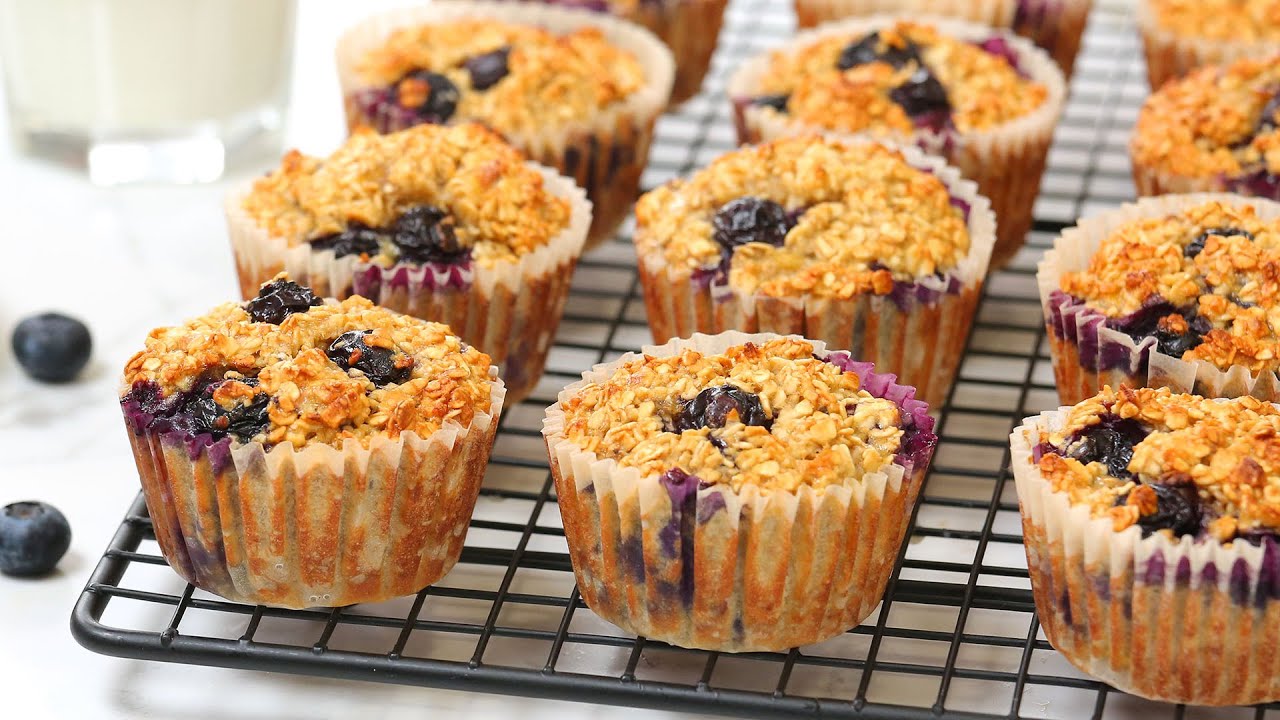 Blueberry Oatmeal Muffins | Quick + Easy + Make-Ahead Recipe | Bake With Me