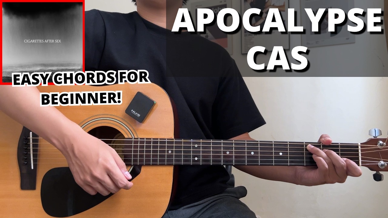 Apocalypse - Cigarettes After Sex (Guitar Tutorial) No Capo! Easy Chords For Beginner!