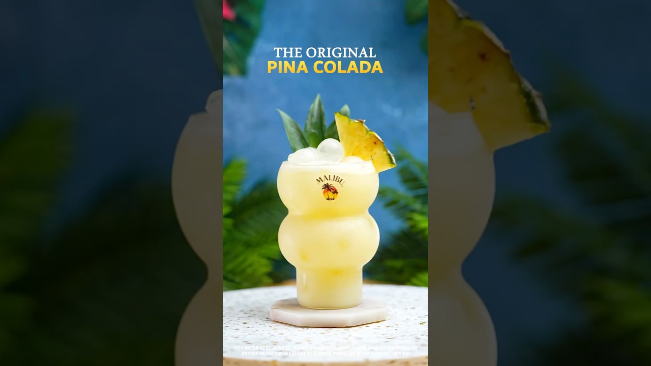 Самая простая Пина Колада, которую вы когда-либо готовили 🍍🥥 #коктейли #бар #бармен #рецептынапит...