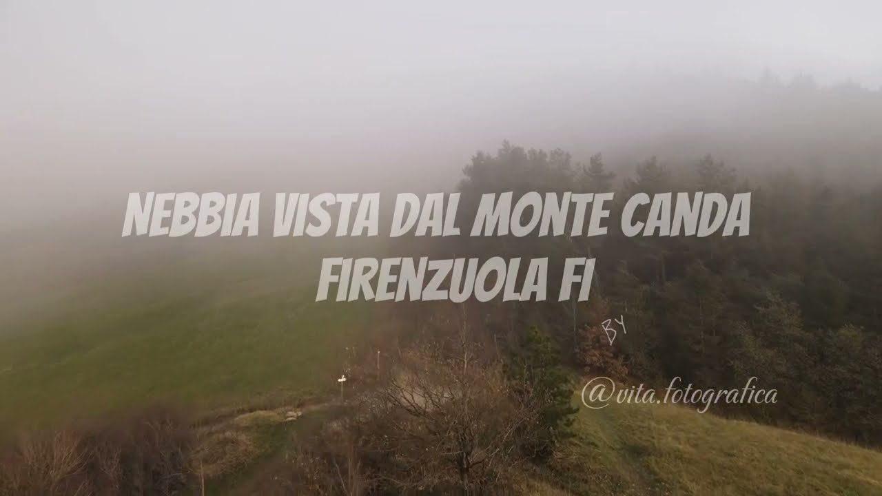 Video cinematic drone FHD HDR ( Nebbia vista dal monte Canda Firenzuola FI)