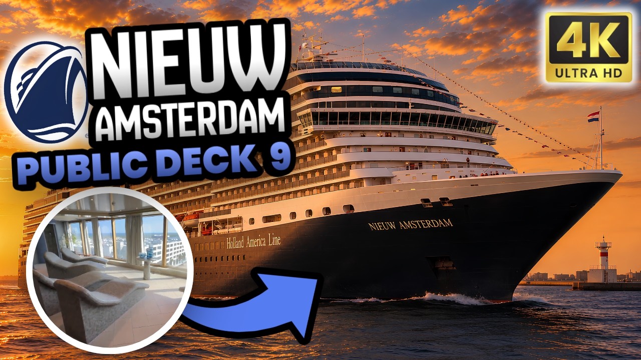 Nieuw Amsterdam Cruise Deck 9 | Complete Tour of Features
