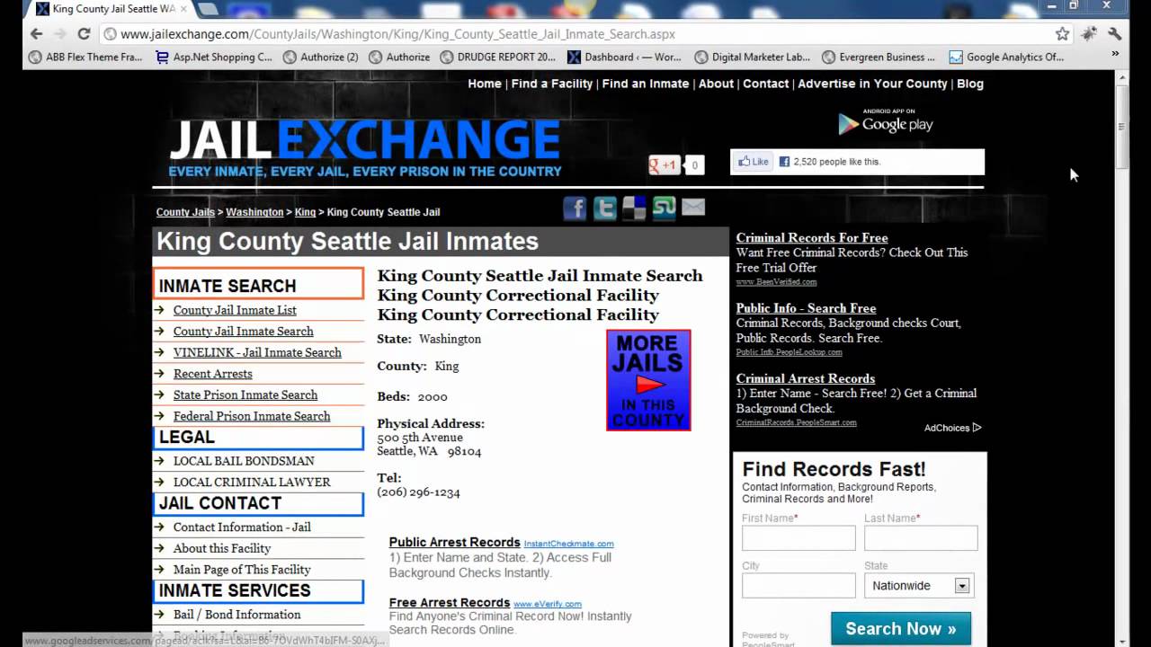 King County Jail Inmate Search - Seattle's Lockup Info