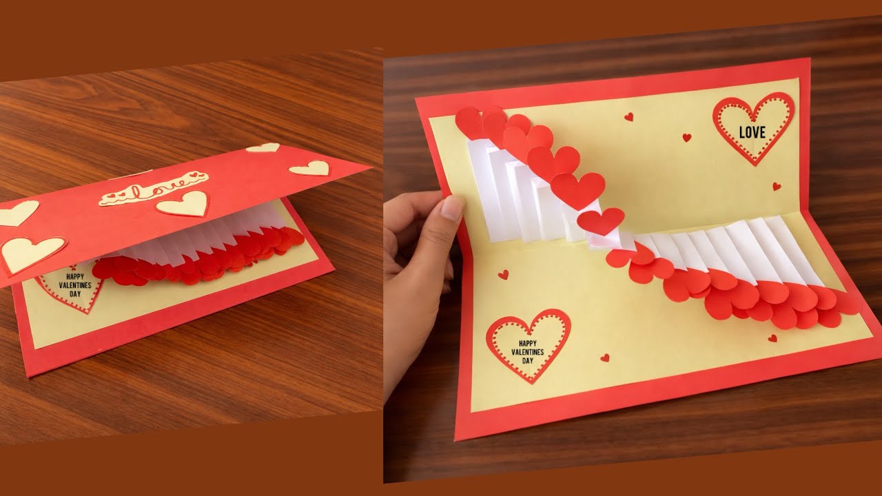 Beautiful handmade Valentine’s day card | DiyHappy Valentine’s day card idea
