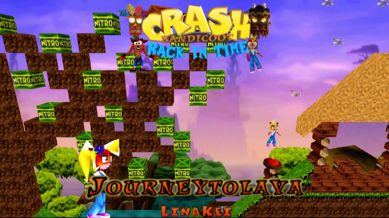 Crash Bandicoot - Back In Time Fan Game: Custom Level: Journey To Lava By Linakei