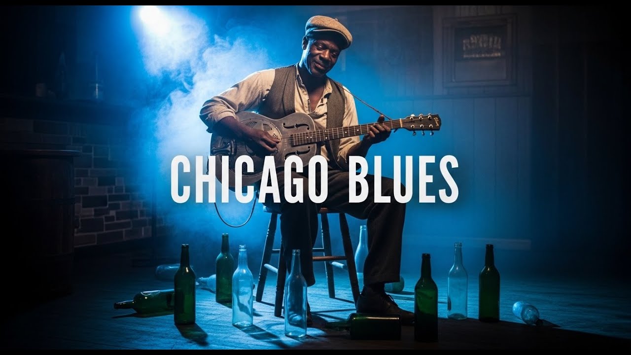 Blues Rock Slow Blues Guitar – SRV Style Lonely Night Session