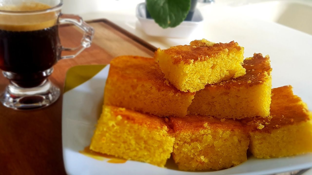 O melhor Bolo de  Fubá COZIDO | molhadinho e fofinho. Receita fácil e rápida.