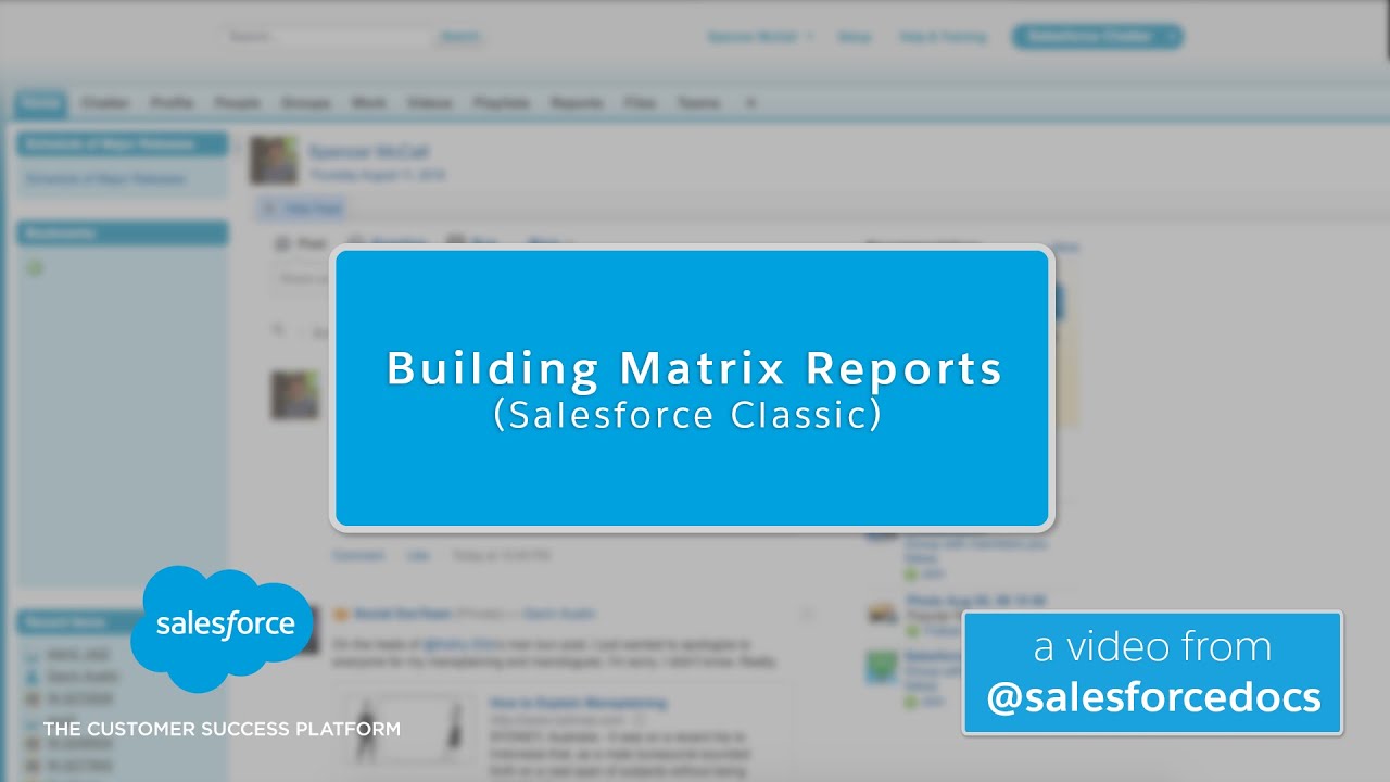 Building Matrix Reports (Salesforce Classic) | Salesforce