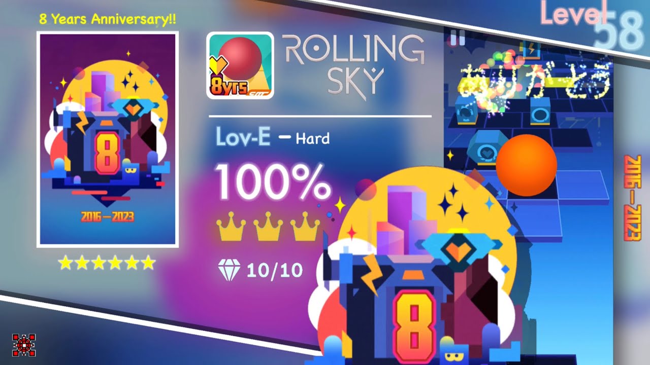 8 Years Anniversary!! - Lov-E [Hard Mode] | Rolling Sky.