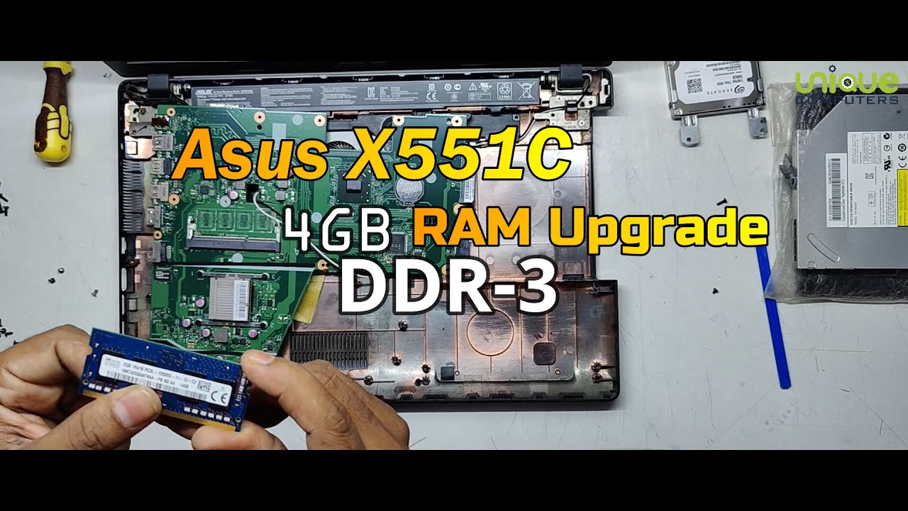 How to upgrade RAM memory in Asus X551C laptop...!