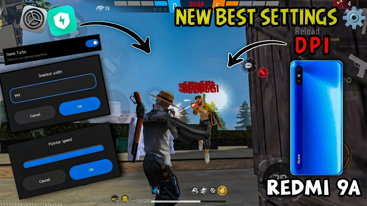 NEW BEST SETTINGS  ⚙️ REDMI 9a 🔥 [999 DPI + POINTER SPEED  + SECURITY ] || AFC 7 FF
