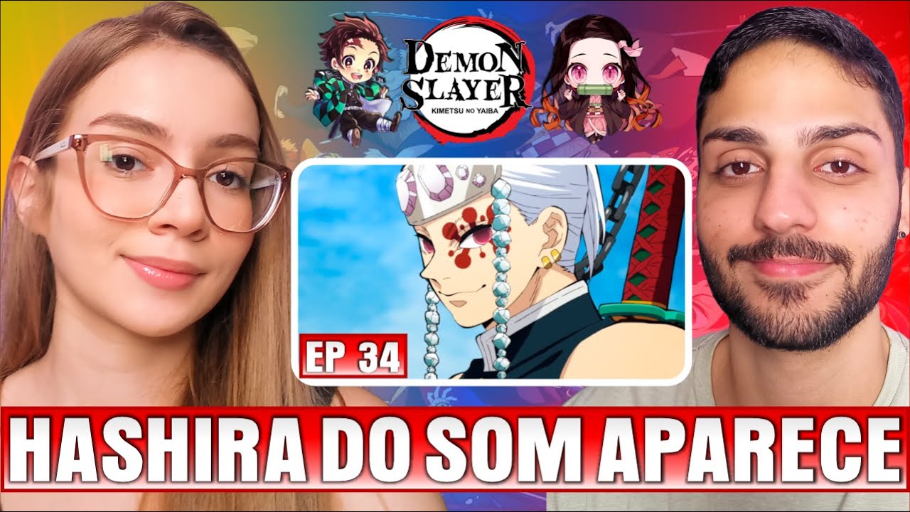 Profª de Geografia ASSISTE DEMON SLAYER｜EPISÓDIO 34 (T02)｜DUBLADO｜REACT