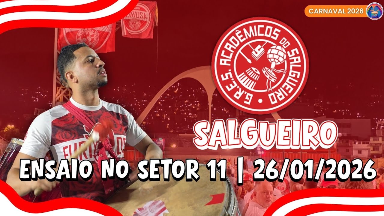 SALGUEIRO 2026 | ENSAIO DE BATERIA COMPLETO NA SAPUCAÍ (SETOR 11)