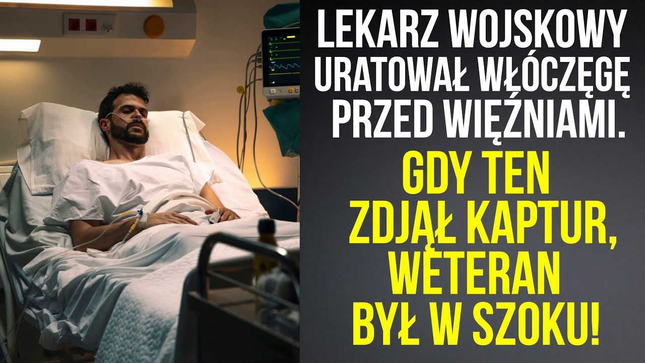 Lekarz wojskowy uratował włóczęgę przed więźniami. Gdy ten zdjął kaptur, weteran był w szoku !