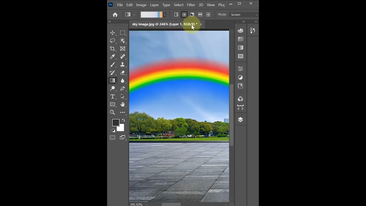 Add Rainbow Effect in Photoshop shorts 2022