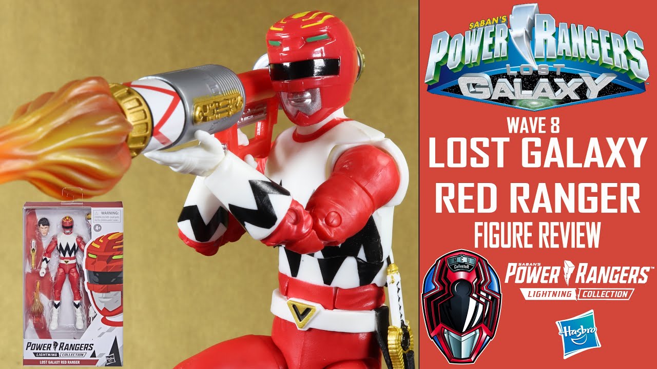 Power Rangers Lighting Collection LOST GALAXY RED RANGER Leo Wave 8 Figure Review