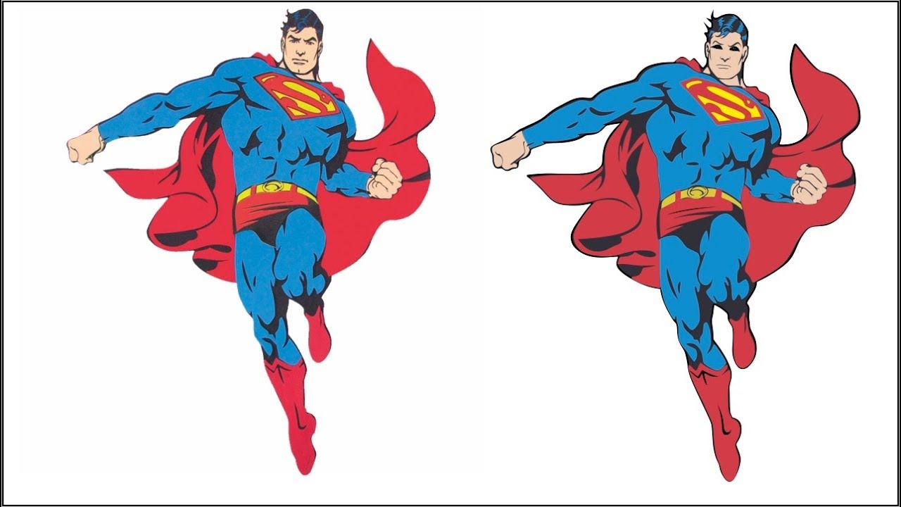 Como Converter imagem em vetor no Corel Draw-FÁCIL E RÁPIDO - Superman!