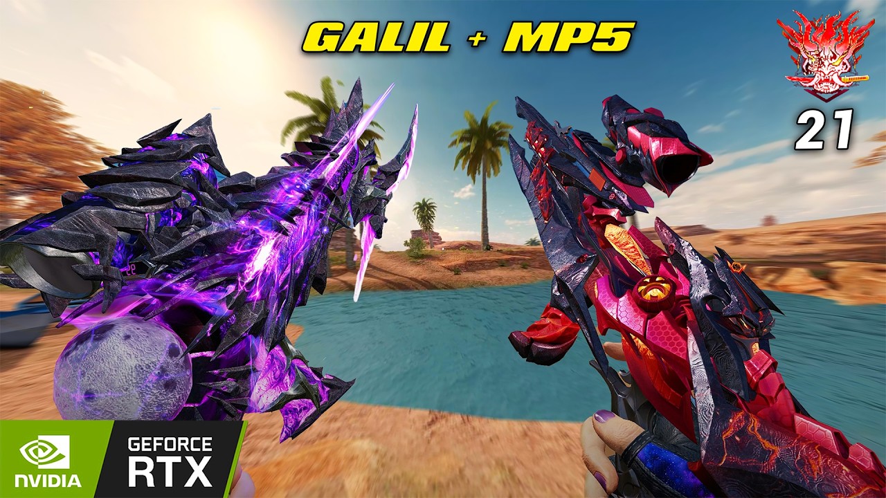 GALIL + MP5 BLOOD STRIKE 21 KILL RANDOM SQUAD MAX GRAPHIC DESERTED VALLEY