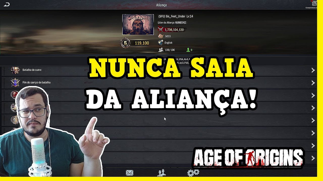 TUDO SOBRE ALIANÇA NO Age of Origins