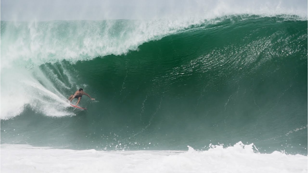 Surfing GIANT Puerto Escondido Oaxaca with Lucas Chumbo July 2021
