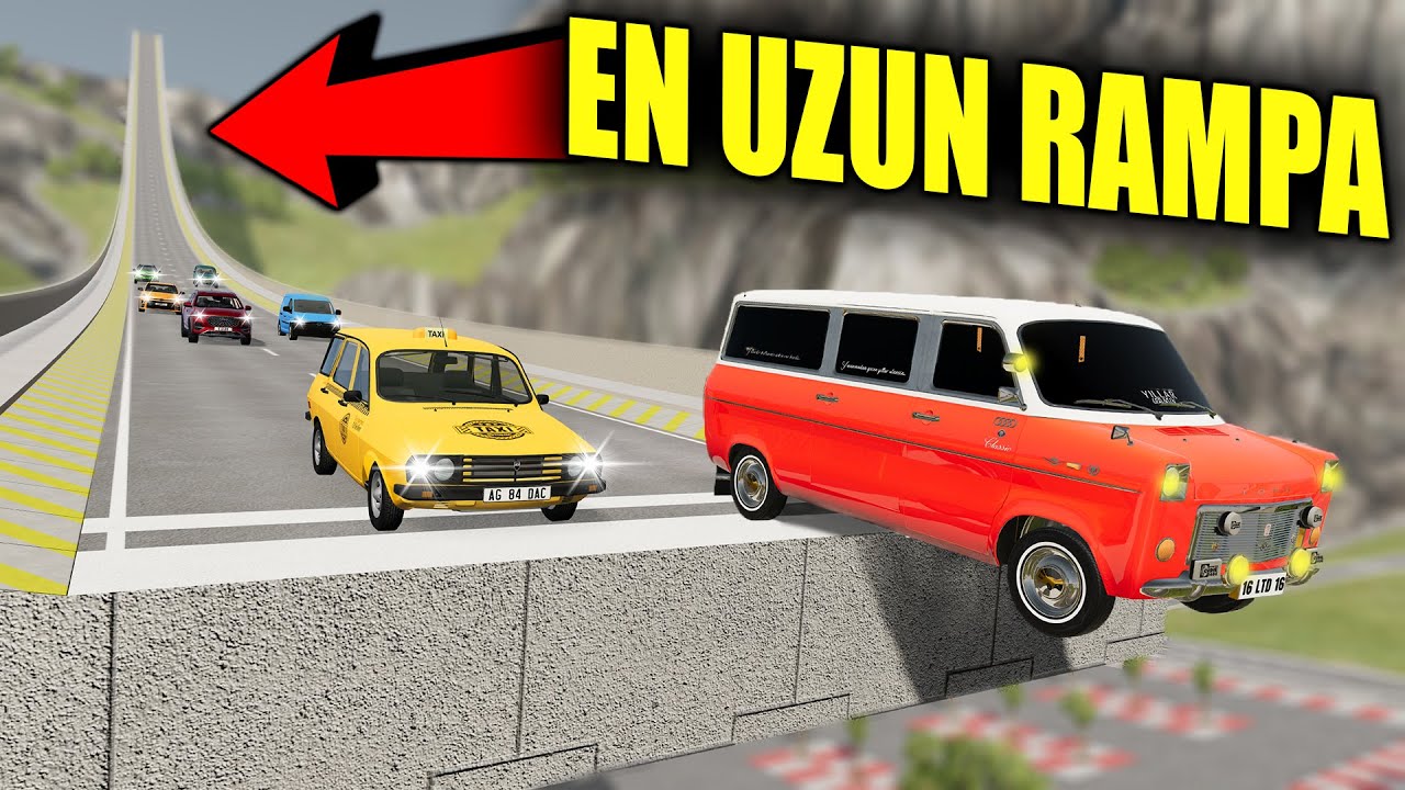 EN UZUN RAMPADAN ATLADIM , ARABALARA TUZAK KURDUM // BeamNG.drive