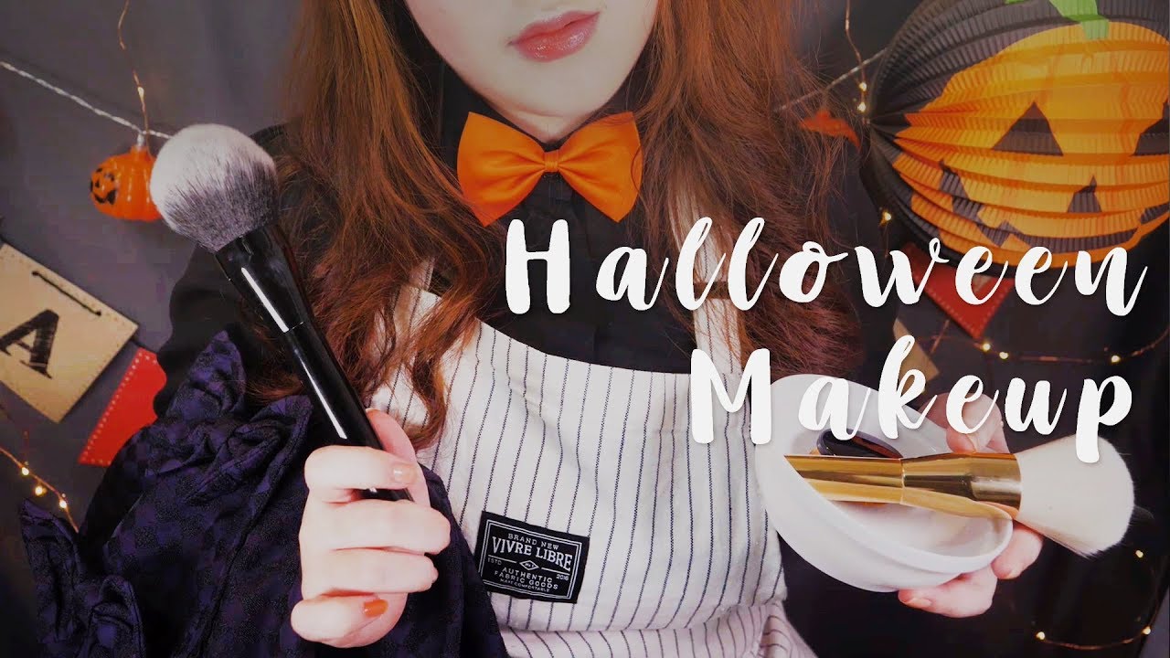 ASMR Relaxing Halloween Party Makeup 🎃 (English)